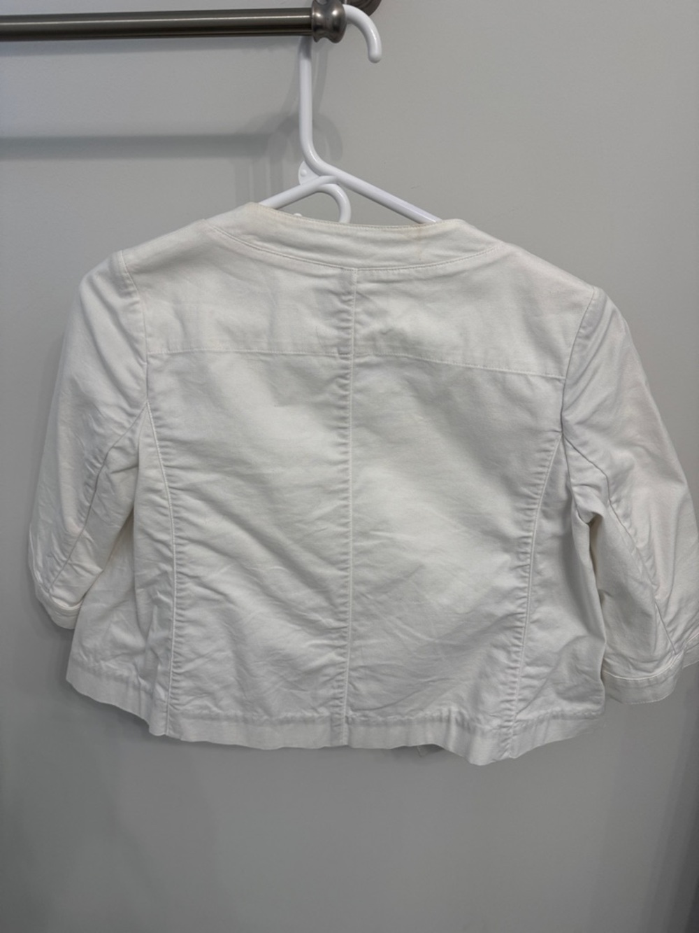 Talbots White Cropped Single-Button Jacket - Picture 2 of 2